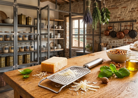 Rallador de Queso con Cuchilla de Acero Inoxidable, Ecológico, Apto para Lavavajillas, Mango de Plástico, Utensilio de Cocina Seguro para Contacto con Alimentos, para Pelar Limones