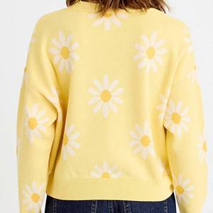 Pull-over chic et respirant à col en V et manches lanternes pour femme, coupe oversize tendance avec manches bouffantes - Product Image 4