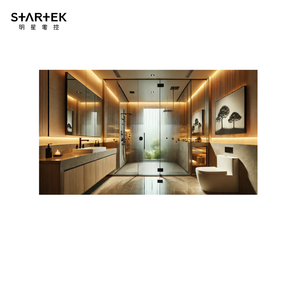 ประตูห้องอาบน้ำกระจกอัจฉริยะทันสมัยพร้อมตู้กระจกสแตนเลสสำหรับใช้ในห้องน้ำ - Product Image 2