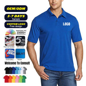 Polo en coton uni personnalisé, impression sur mesure, polo de travail pour homme, polo avec logo, fabrication OEM pour homme. - Product Image 1