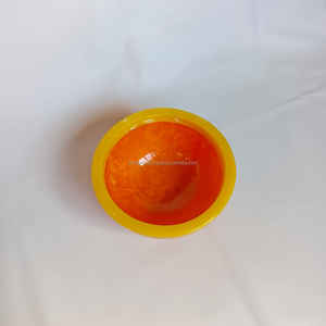 Elegante y Lujosa Ensaladera Moderna Hecha a Mano de Resina con Patrón de Remolino Verde, Efecto Mármol, Técnica Pulida, Ecológica, para Bodas - Product Image 5