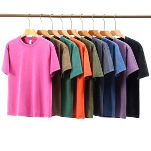 T-shirts amples et oversize en coton tricoté 100 % lourd, personnalisables, pour hommes, anti-plis et respirants, vente en gros - Product Image 1