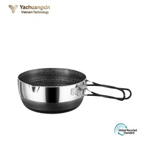 Ustensiles de cuisine de camping YCX, casseroles et poêles en acier inoxydable 316, wok antiadhésif, cuisinière à gaz pliable portable, capacité pour 1 à 3 personnes