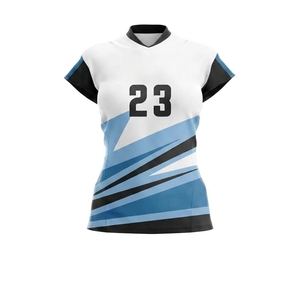 Conjunto de Uniforme de Voleibol para Mujer, Diseño Sublimado a Rayas, Absorbente de Humedad, Manga Corta Ajustada, Ropa Deportiva para Todas las Temporadas - Product Image 3