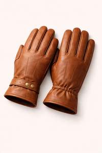 <b>Men's</b> Full Finger Outdoor Speed <b>Skating</b> Gloves Straight Cuff Sterile Anti-Slip Smooth Texture Durable Leather Gloves - Product Image 3