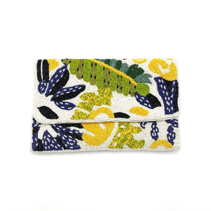 Bolso de mano tipo sobre floral bordado con cuentas para bodas, eventos y fiestas, elegante y moderno, bolso de hombro de última moda para mujer, bolso de noche. - Product Image 4