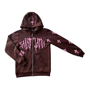 Ventes en gros de sweats à capuche personnalisés de haute qualité, imprimés en relief, streetwear, 100% coton lourd, sweats à capuche pour hommes, imprimés en relief 3D - Product Image 2