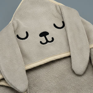Toalla con capucha para bebé 100% algodón con certificación OEKO TEX, orejas de animales bordadas, toalla de baño suave y absorbente para recién nacidos, niños pequeños y niños. - Product Image 3