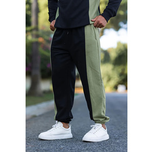 Conjunto Deportivo para Hombre, Color Sólido, Sudadera con Cierre de Cremallera, Manga Larga, Cierre con Cordón, Bolsillos Laterales, Ropa Casual de Otoño, Secado Rápido - Product Image 4
