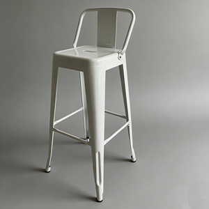 Taburete Alto de Barra de Metal de Estilo Industrial Moderno y Lujoso con Reposapiés, Ligero, para Uso Comercial o en el Hogar, Bar o Cocina - Product Image 2