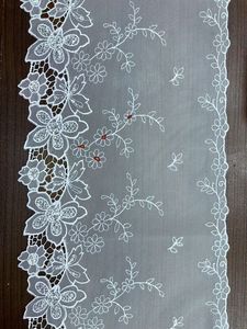 Embroidered Lace <b>Fabric</b> With Pearl Flowers Sheer <b>Polyester</b> Wedding Apparel Women's Craft Material - Product Image 4