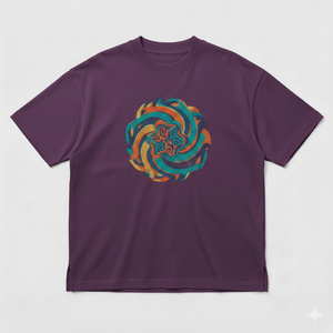 Camiseta de Hombre Oversize con Estampado de Alta Densidad, Diseño Personalizado en Relieve, Algodón Grueso, Corte Holgado, Cuello Redondo, Manga Corta, Estilo Urbano - Product Image 3