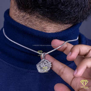 Pendentif poing d'unité incrusté de diamants de Style Hip Hop Style gant de boxe glacé pendentif charme certifié GIA - Product Image 5