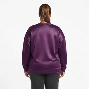 Sudadera Oversize de Cuello Redondo para Mujer, Hombros Caídos, Estampada, 100% Poliéster, Felpa, Sudaderas de Invierno para Mujer - Product Image 3