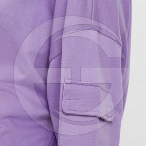 Sweat-shirt pour femme en polaire imperméable, grande taille, avec logo personnalisé, manches longues, col rond, épaules tombantes - Product Image 5