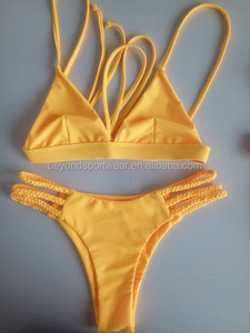 Último Diseño de Bikini Brasileño Sexy de Spandex/Nylon para Mujer - Marca Privada, Sin Costuras, Ligero, Conjunto Mini de 2 Piezas - Product Image 4