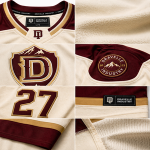 Luxury Ice Hockey Jersey Manufacturer Custom Team Jerseys Embroidered Crest Pro Weight Performance Fabric - Product Image 6