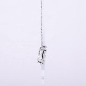 จี้เพชรทรงลูกแพร์เพาะเลี้ยงในห้องปฏิบัติการ ได้รับการรับรองจาก IGI ตัวเรือนทอง 14K โรสโกลด์ ไวท์โกลด์ หรือเงิน สี D-E-F ความใส VVS-VS พร้อมสายสร้อย - Product Image 3