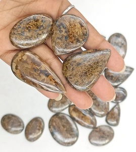 Cabochon en bronzite naturelle, pierre précieuse en vrac pour la création de bijoux, lot en gros - Product Image 3