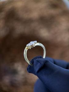 Bague solitaire au design élégant avec diamant en or jaune massif 14 carats pour femme, bijoux de mariée et usage quotidien, pour l'exportation - Product Image 3