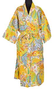 Bata Kimono de Algodón Suave y Transpirable con Estampado Digital de Dibujos Animados para Mujer, Camisón de Verano Hecho a Mano con Cuello en V y Elástico, de Naaz Textile - Product Image 3