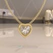 Georgian Cut Set Moissanite Pendant 14K Gold IGI Certified Rhinestone Plated Luxury Christian Style Necklace - Product Image 6