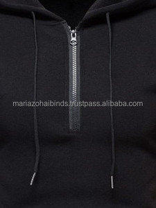 Sudaderas con Capucha de Invierno para Hombre, Casuales, Sólidas, con Media Cremallera, 100% Algodón, Logotipo y Diseño Personalizados, para Adultos - Product Image 3