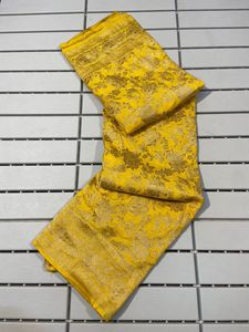 Sari indio étnico elegante de seda khadi georgette pura y suave con trabajo de zari, para novias, bodas, fiestas de graduación, playa y eventos. - Product Image 5