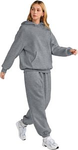 Conjunto de Sudadera con Capucha Oversize y Pantalones de Chándal de Forro Polar Premium para Mujer, Conjunto Deportivo de Sudadera con Capucha y Pantalones de Chándal para Mujer - Product Image 4