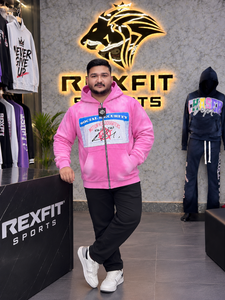 Sudadera con capucha rosa personalizada para hombre, con cremallera completa, diseño gráfico, estilo urbano, forro polar, informal, holgada, para invierno. - Product Image 6