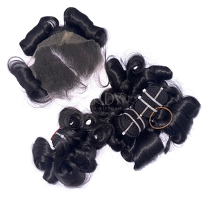 Lots de Cheveux Naturels de Haute Qualité, Couleur Vif, avec Frontal et Bundles pour la Confection de Perruques - Product Image 4