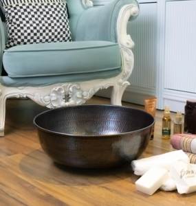 Designer Copper Pedicure Bowl Luxury Foot Bath <b>Basin</b> Professional Beauty Spa Handmade Durable Metal Product - Product Image 1
