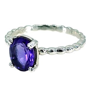 Amethyst 925 Solid Sterling Silver Handmade Promise <b>Ring</b> for Women <b>Statement</b> <b>Ring</b> Oval Cut Gemstone - Product Image 1