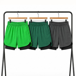 Shorts de sport personnalisés pour hommes, double couche, respirants et à séchage rapide, pour l'entraînement, la course à pied et la remise en forme - Product Image 2