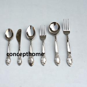 Ensemble de couverts professionnels en acier inoxydable argenté, vaisselle de luxe moderne, manche épais, finition miroir, couleur et logo personnalisables, haute qualité - Product Image 1