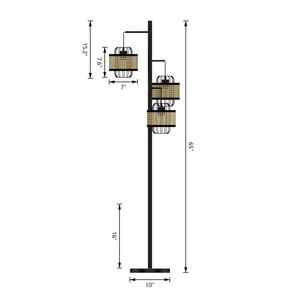 Lampe sur pied élégante avec abat-jour en tissu blanc et base stable pour un éclairage intérieur moderne - Product Image 4