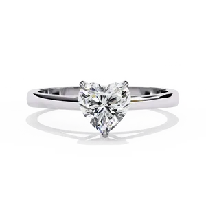 Anillo de Diamante Cultivado en Laboratorio con Corte Esculpido y Tallo Bypass, 1.5ct, Corazón Brillante, Seis Puntas, Solitario, Oro Trenzado, Joyería Nupcial Personalizada - Product Image 3