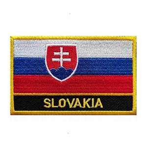 1 parche bordado de la bandera de Eslovaquia, termoadhesivo o para coser, parche nacional de Eslovaquia - Product Image 1