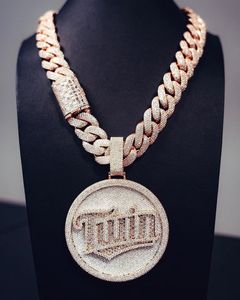 Nuevo Colgante Redondo de Moissanita de Gran Tamaño, Joyería de Diamantes Estilo Hip Hop, Venta al Por Mayor, Suministro a Granel, India - Product Image 1