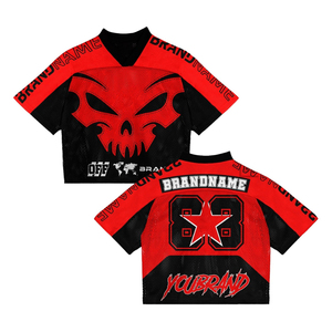 Camiseta de Fútbol Americano y Fútbol Soccer Personalizada al por Mayor, Estilo Urbano, Corte Holgado, Impresión por Sublimación, Malla Transpirable de Manga Corta - Product Image 6