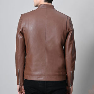 Chaqueta de Cuero Personalizada para Hombre al Mejor Precio, Hecha en Pakistán, Chaqueta de Cuero de Moda, Nueva y de Alta Calidad - Product Image 5