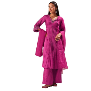 Vestido Largo Informal de Moda, Vestido Informal de 2 Piezas con Pliegues Suaves para Mujer - Product Image 4