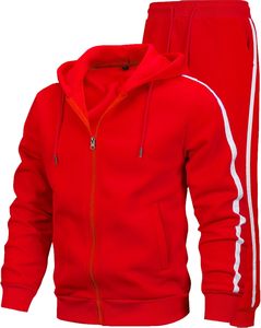 Conjunto Deportivo Informal para Hombre con Capucha Negra y Rayas Doradas, Cierre Completo, Color Sólido, Material de Poliéster y Algodón - Product Image 2
