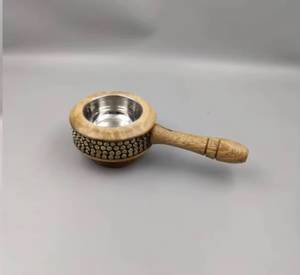 Quemador de Incienso de Sándalo Hecho a Mano, Duradero y Lujoso, con Asa de Metal, Ecológico, para Uso Religioso, Difusor de Aromaterapia Indio - Product Image 3