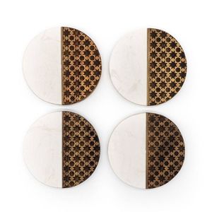 Custom Design Marble Coaster Stone Coaster Wood Marble Coaster Stone and Coaster Tea Place Mats At low factory Price - Product Image 1