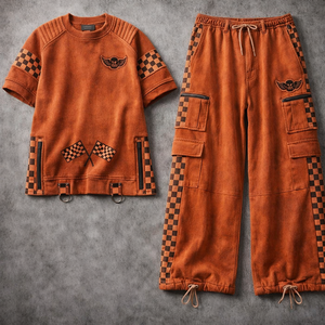 Conjunto Deportivo Unisex Inspirado en Motociclistas, Transpirable, con Sudadera con Capucha, Camiseta y Pantalones Deportivos, Estilo Urbano - Product Image 2