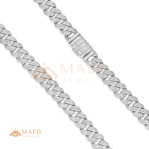 Moissanite Cuban Link <b>Chain</b> Necklace Baguette <b>Iced</b> <b>Out</b> 925 Sterling Silver Hip Hop Luxury Jewelry for Men Women - Product Image 5