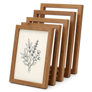 Cadre photo en bois naturel de qualité supérieure 8x10 11x14 avec verre véritable pour une décoration rustique de la maison - Product Image 1