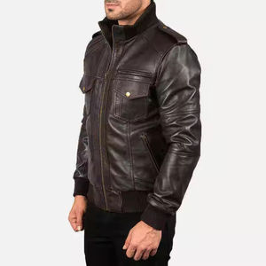 Veste en cuir véritable classique et personnalisée pour homme, style moderne et décontracté, collection 2026 - Product Image 3