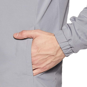 <b>Men's</b> Lightweight Windproof Hooded Jacket Solid Color Zipper Closure Casual Autumn Wear Regular Fit Polyester Blouson <b>Coat</b> - Product Image 5